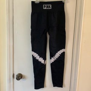 Victoria’s Secret PINK Seamless Leggings Black sz M